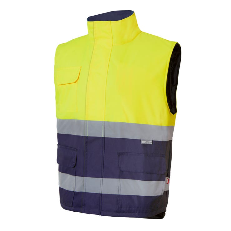 GILET MATELASSÉ BICOLORE HV
